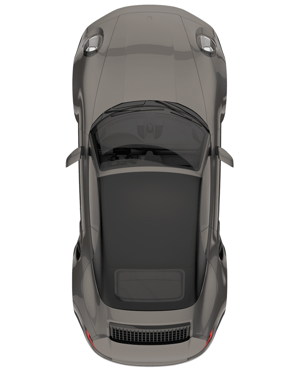 White SUV car top view